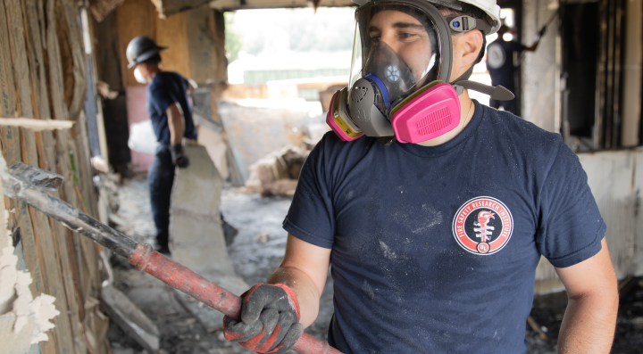 Thomas DePietro workin on research site for FSRI